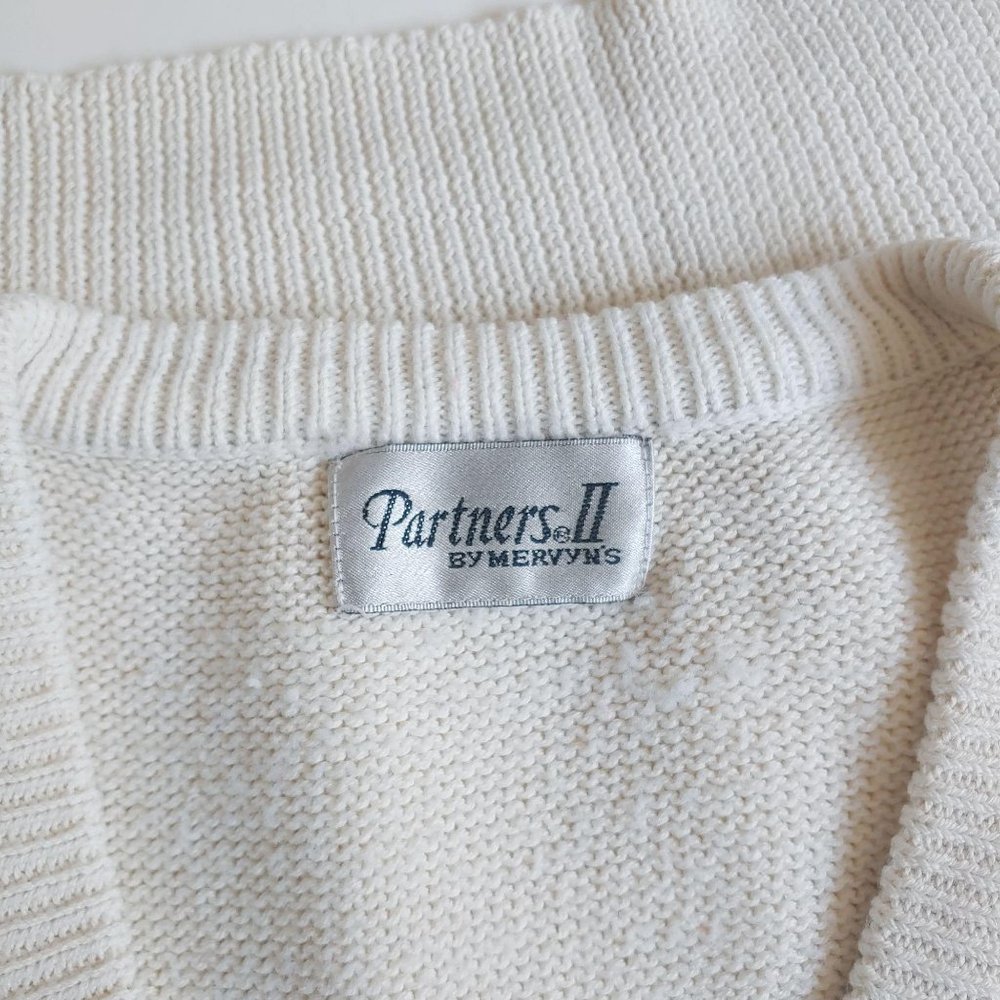 Vintage Mervyn's Triangles Soft Knit Sweater Vest Top LARGE V-Neck Academia - Picture 6 of 7